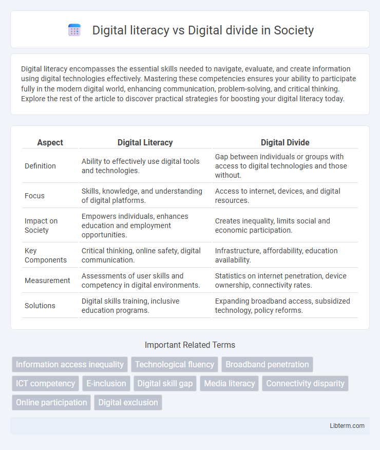 Digital divide vs Digital literacy in Society - What is The Difference?