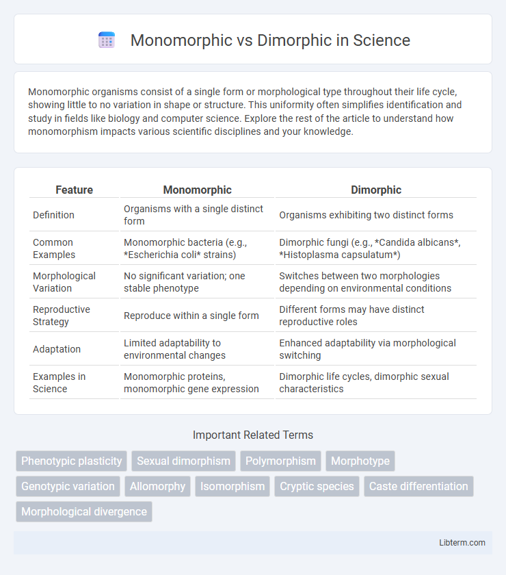 Dimorphic vs Monomorphic in Science - What is The Difference?