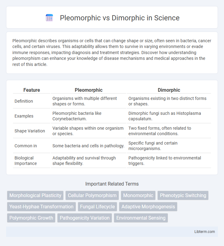 Dimorphic vs Pleomorphic in Science - What is The Difference?