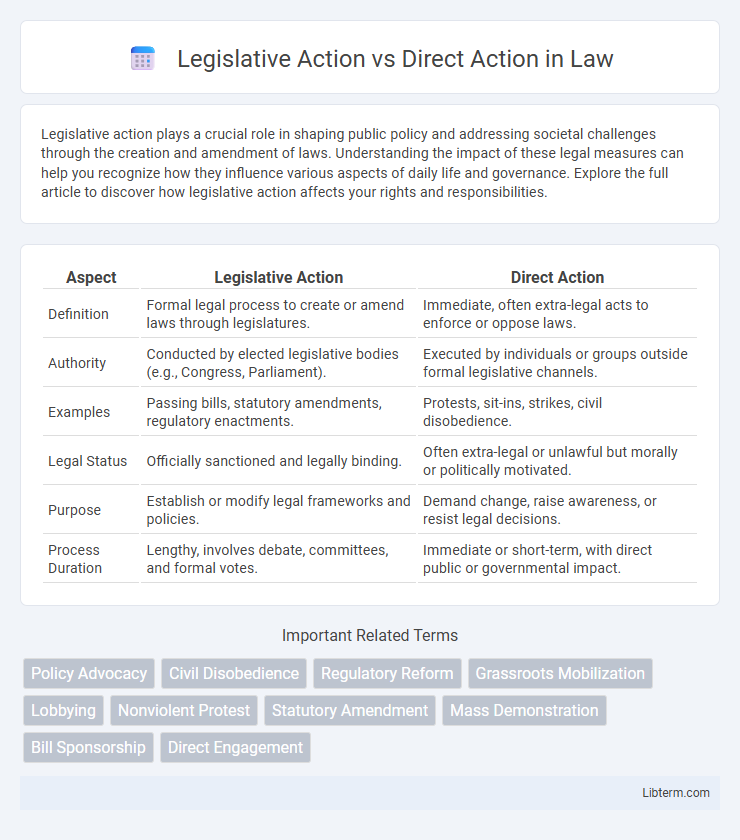 Direct Action vs Legislative Action in Law - What is The Difference?