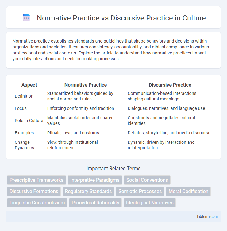 Discursive Practice vs Normative Practice in Culture - What is The Difference?