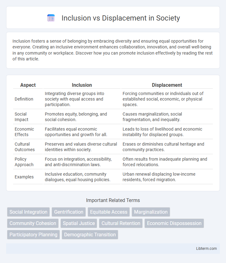 Displacement vs Inclusion in Society - What is The Difference?