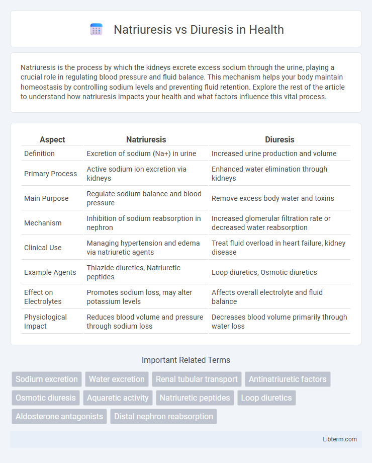 Diuresis vs Natriuresis in Health - What is The Difference?