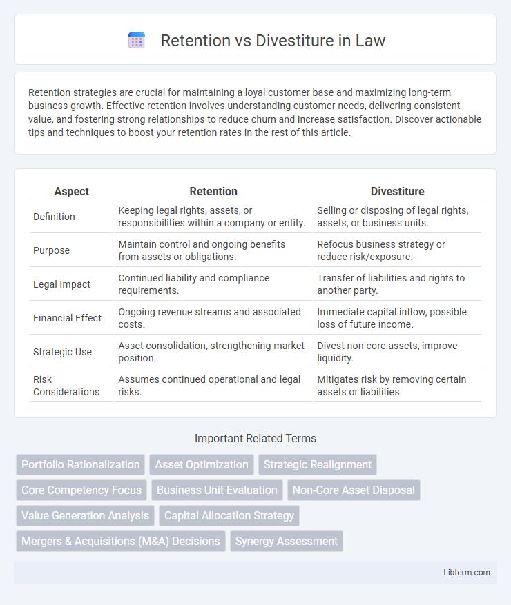 Divestiture vs Retention in Law - What is The Difference?