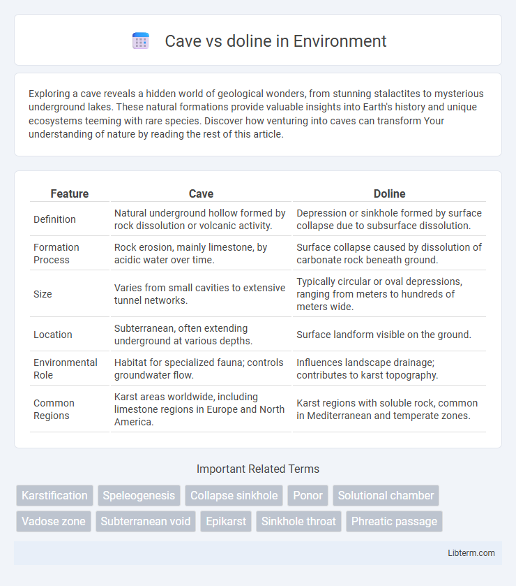 doline vs Cave in Environment - What is The Difference?
