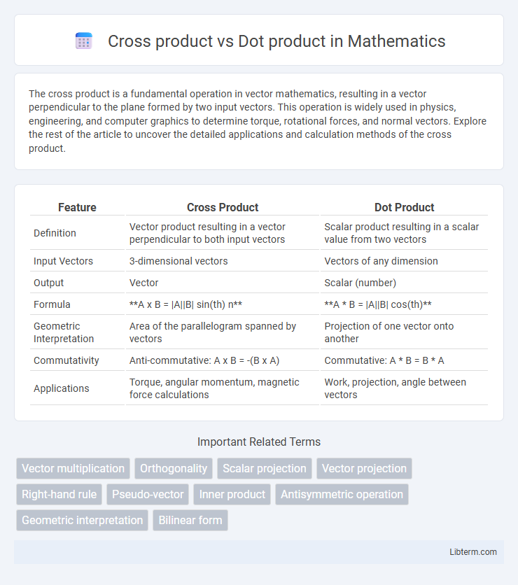Dot product vs Cross product in Mathematics - What is The Difference?