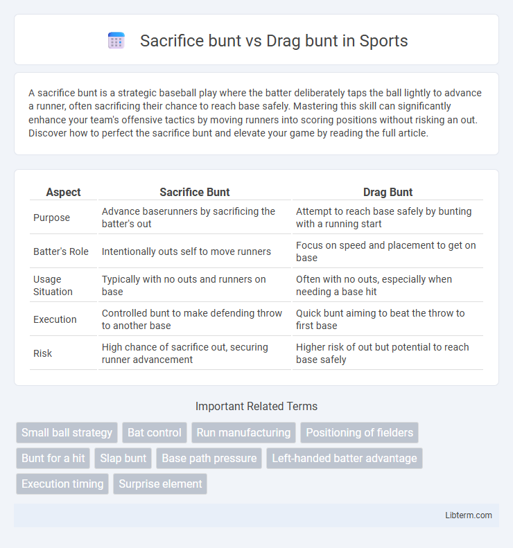 Drag bunt vs Sacrifice bunt in Sports - What is The Difference?