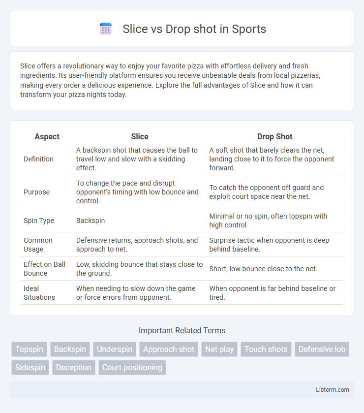 Drop shot vs Slice in Sports - What is The Difference?