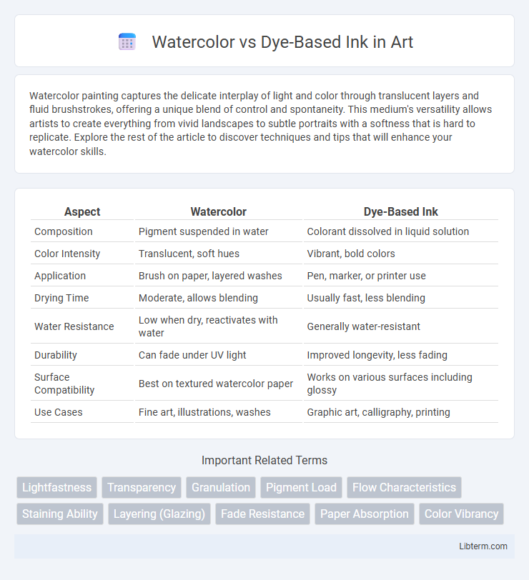 Dye-Based Ink vs Watercolor in Art - What is The Difference?