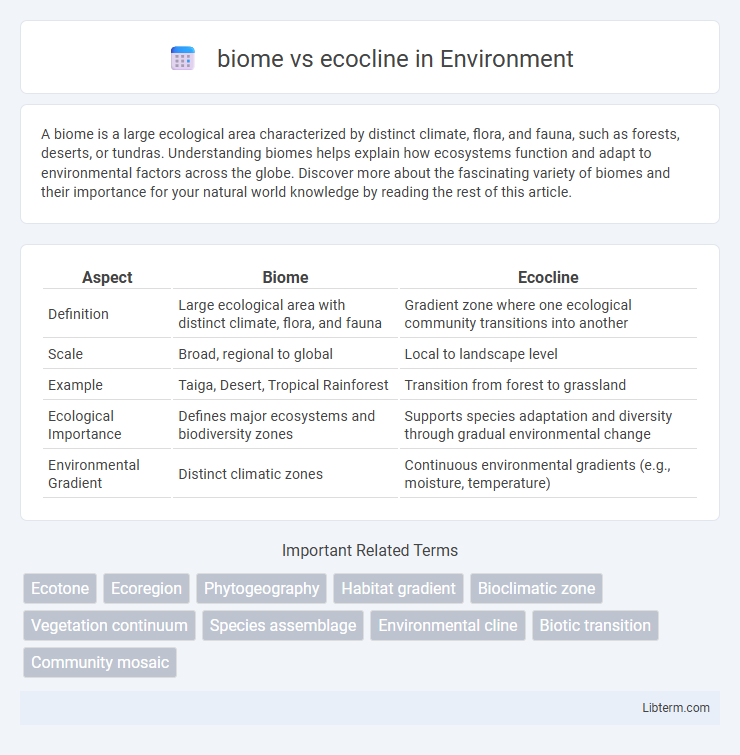 ecocline vs biome in Environment - What is The Difference?
