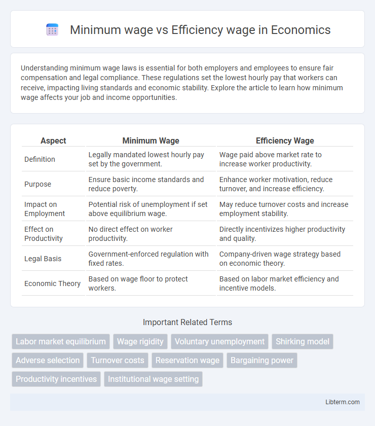 Efficiency wage vs Minimum wage in Economics - What is The Difference?