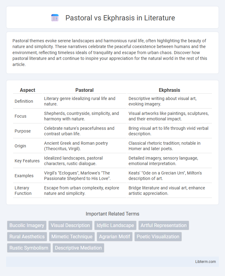 Ekphrasis vs Pastoral in Literature - What is The Difference?