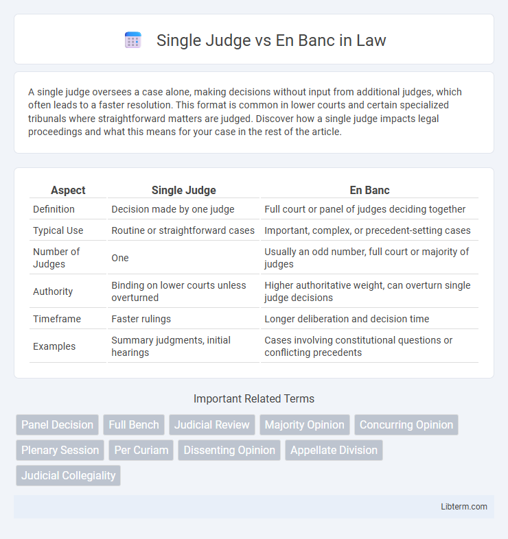 En Banc vs Single Judge in Law - What is The Difference?
