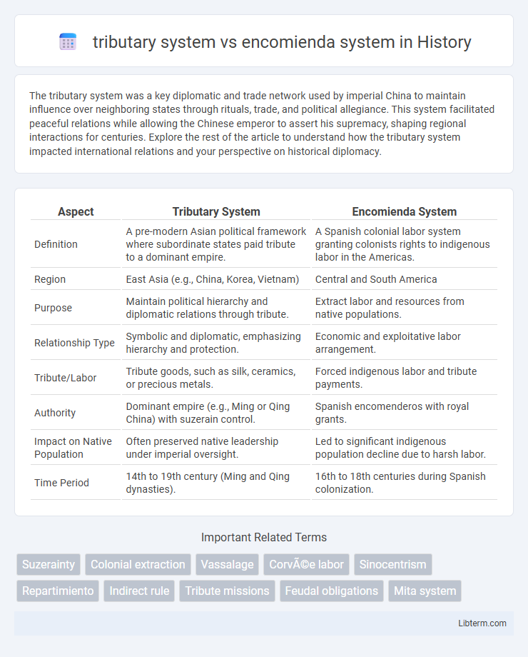 encomienda system vs tributary system in History - What is The Difference?