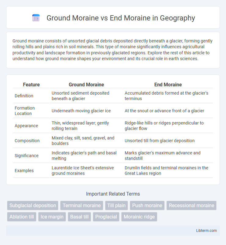 End Moraine vs Ground Moraine in Geography - What is The Difference?