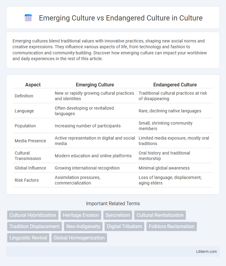 Endangered Culture vs Emerging Culture in Culture - What is The Difference?