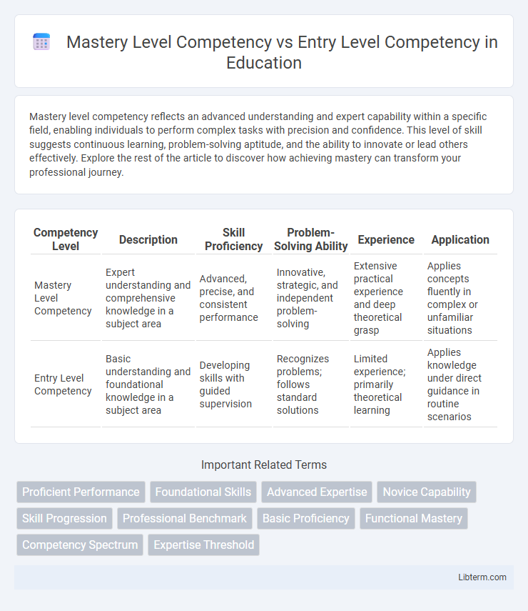 Entry Level Competency vs Mastery Level Competency in Education - What is The Difference?