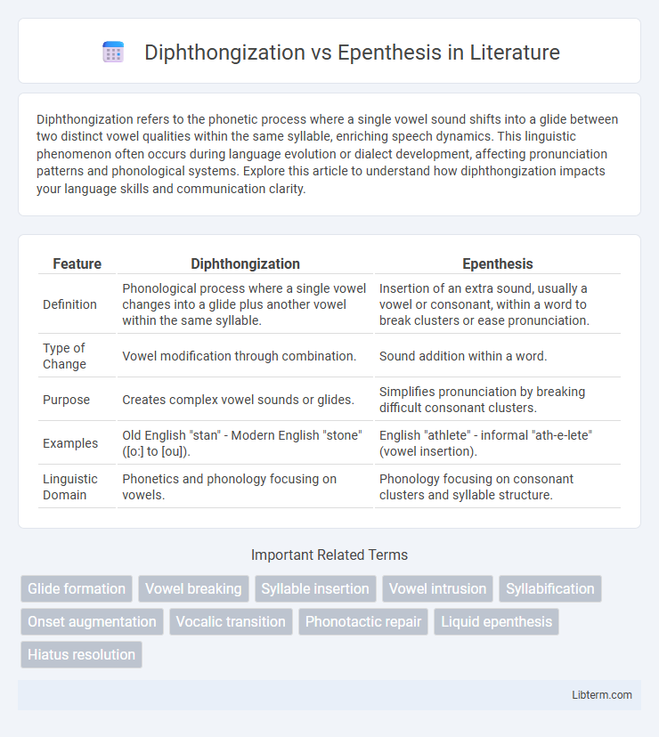 Epenthesis vs Diphthongization in Literature - What is The Difference?
