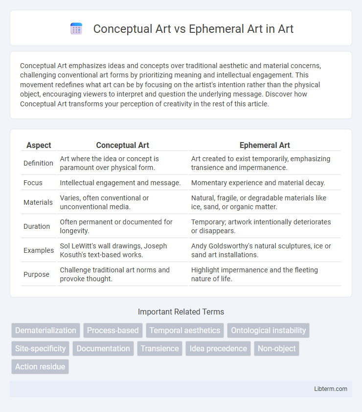 Ephemeral Art vs Conceptual Art in Art - What is The Difference?