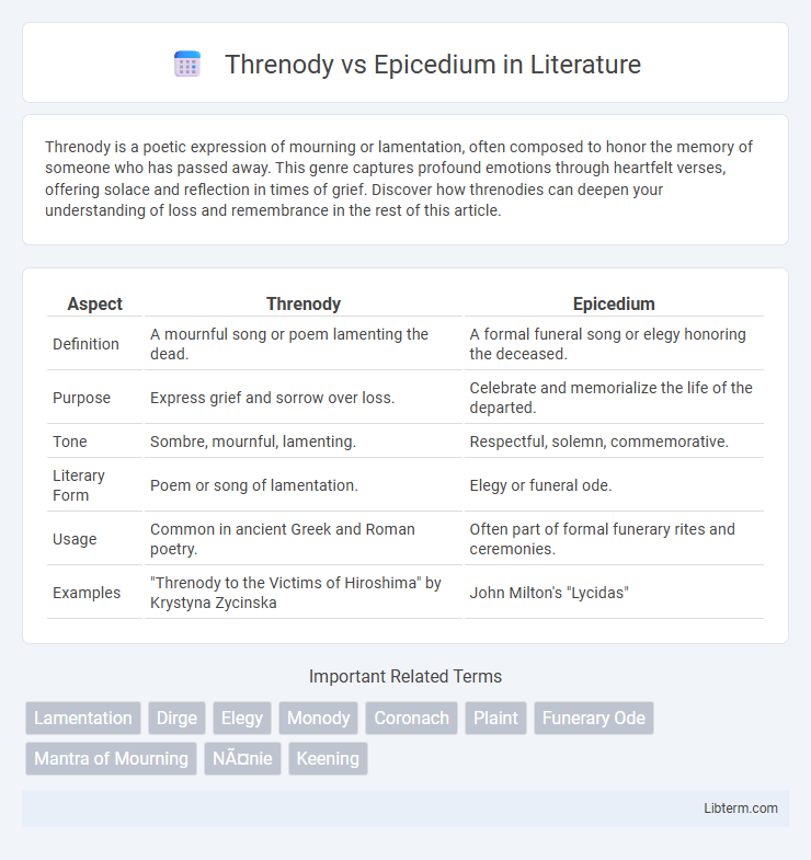 Epicedium vs Threnody in Literature - What is The Difference?