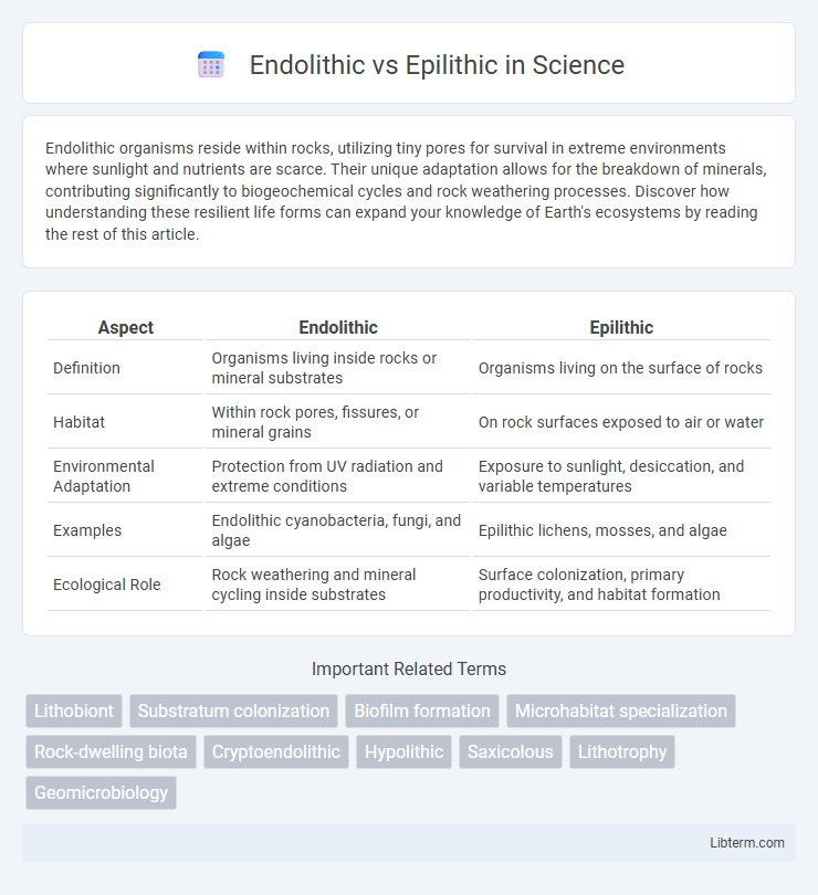 Epilithic vs Endolithic in Science - What is The Difference?