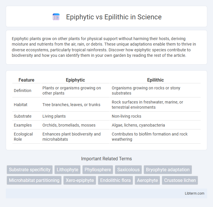 Epilithic vs Epiphytic in Science - What is The Difference?