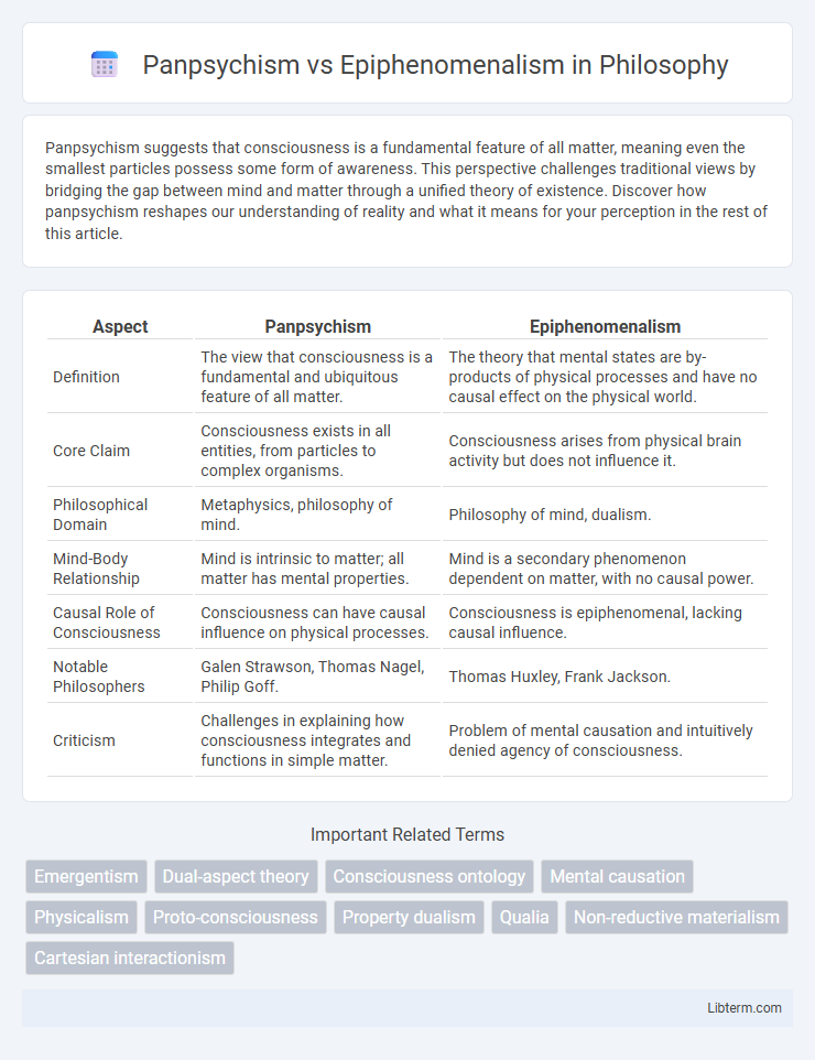 Epiphenomenalism vs Panpsychism in Philosophy - What is The Difference?