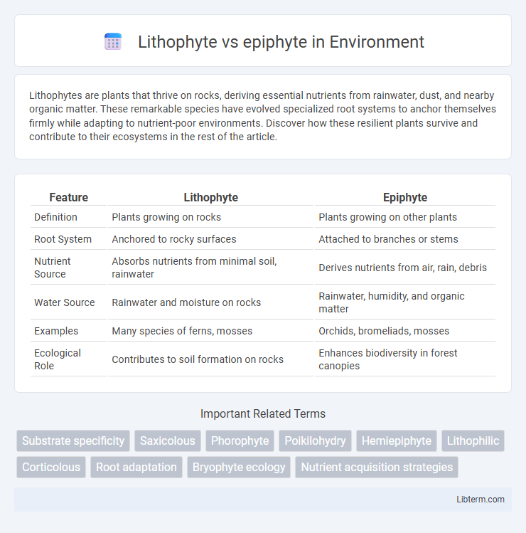 epiphyte vs Lithophyte in Environment - What is The Difference?