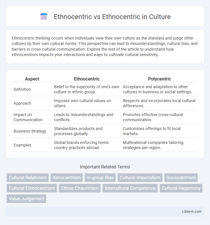Ethnocentric vs Ethnocentric in Culture - What is The Difference?