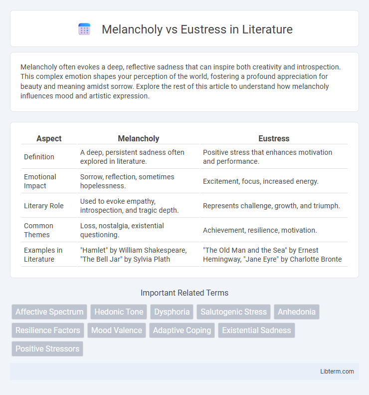 Eustress vs Melancholy in Literature - What is The Difference?