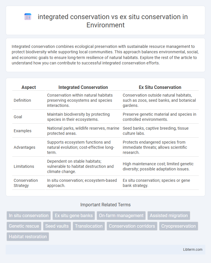 ex situ conservation vs integrated conservation in Environment - What is The Difference?