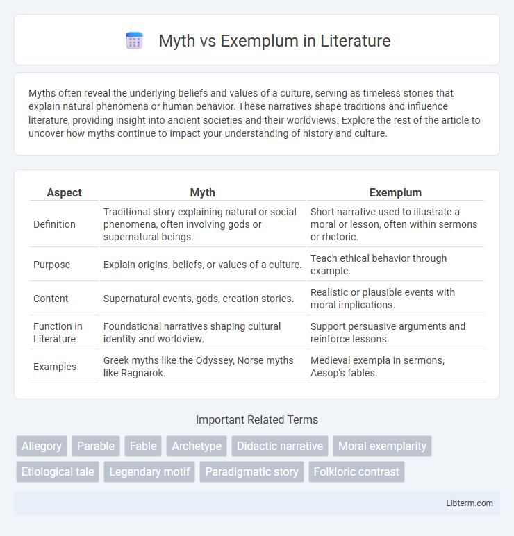 Exemplum vs Myth in Literature - What is The Difference?