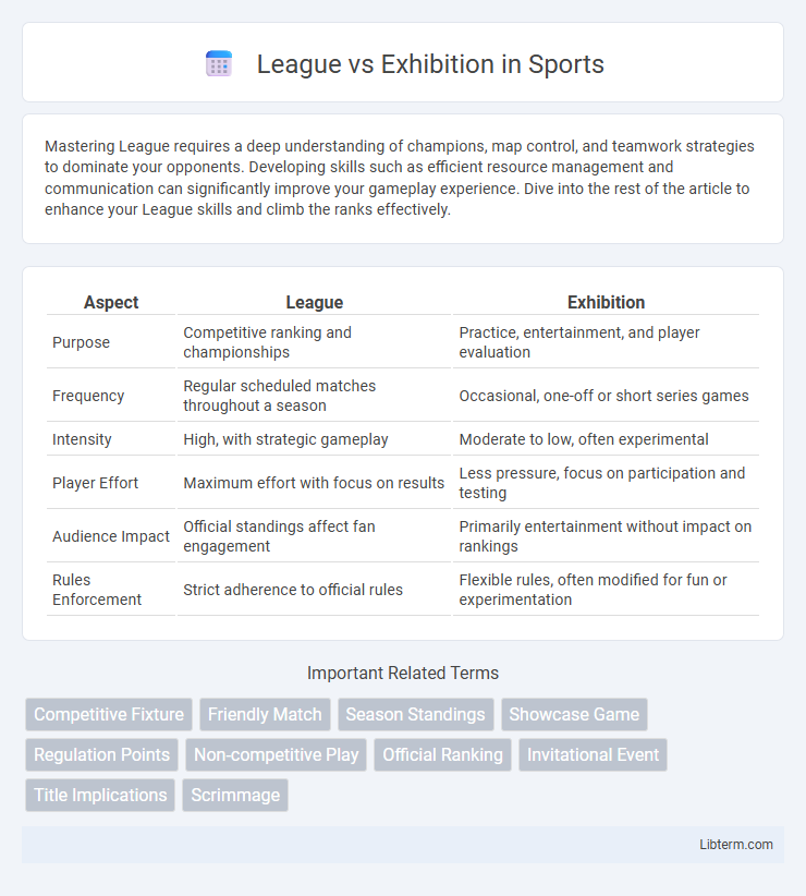 Exhibition vs League in Sports - What is The Difference?