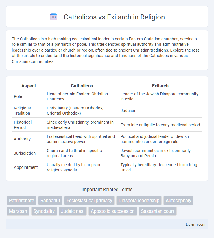 Exilarch vs Catholicos in Religion - What is The Difference?