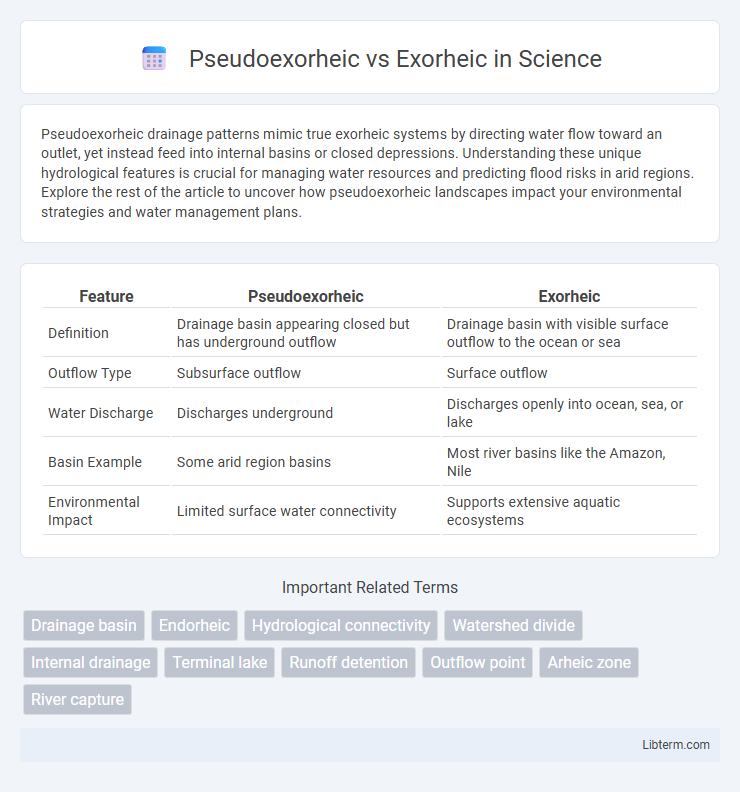 Exorheic vs Pseudoexorheic in Science - What is The Difference?
