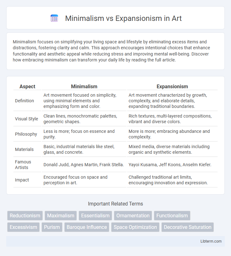 Expansionism vs Minimalism in Art - What is The Difference?