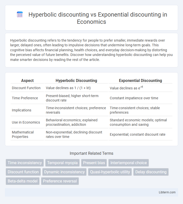 Exponential discounting vs Hyperbolic discounting in Economics - What is The Difference?