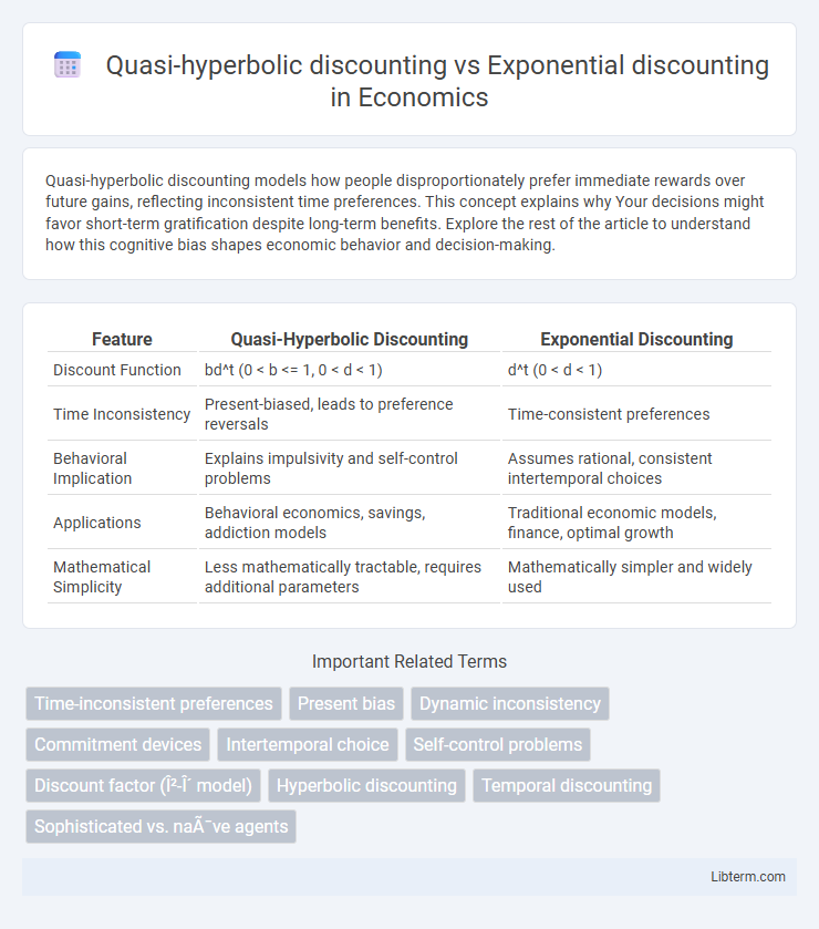 Exponential discounting vs Quasi-hyperbolic discounting in Economics - What is The Difference?