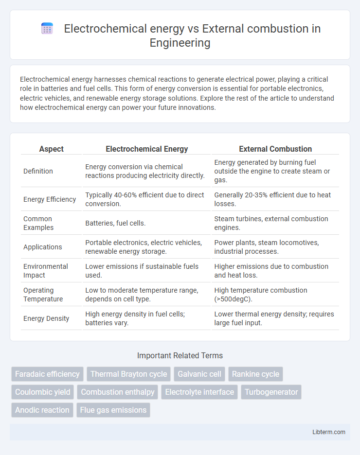 External combustion vs Electrochemical energy in Engineering - What is The Difference?