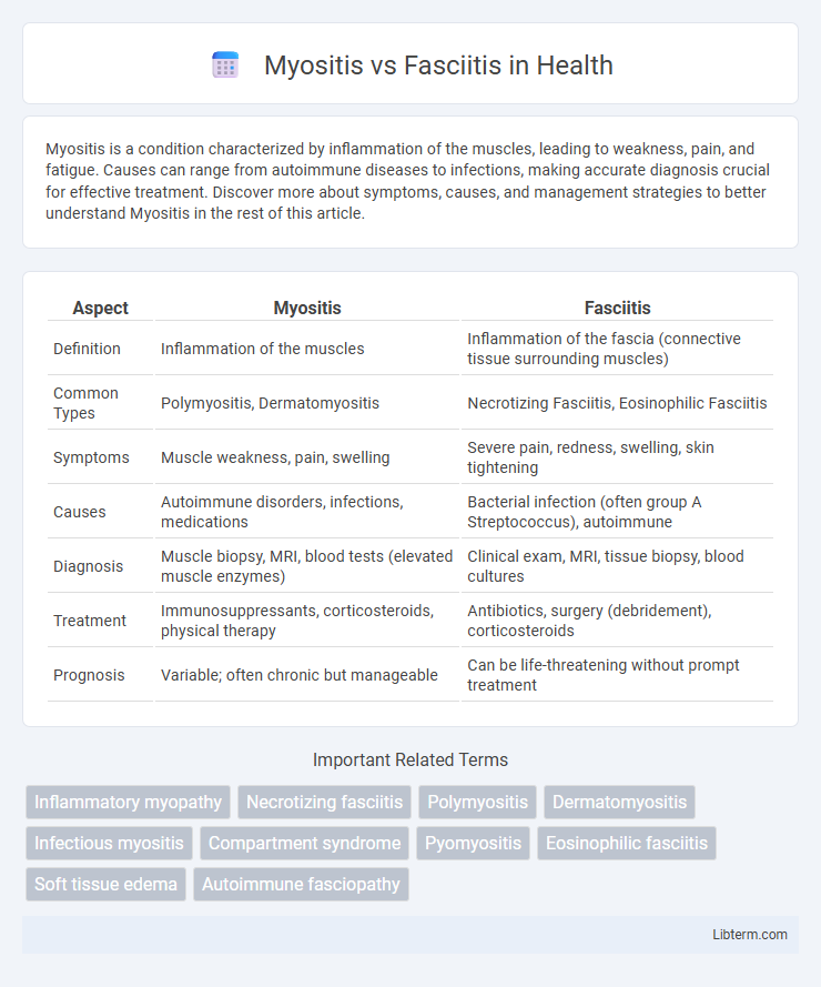 Fasciitis vs Myositis in Health - What is The Difference?
