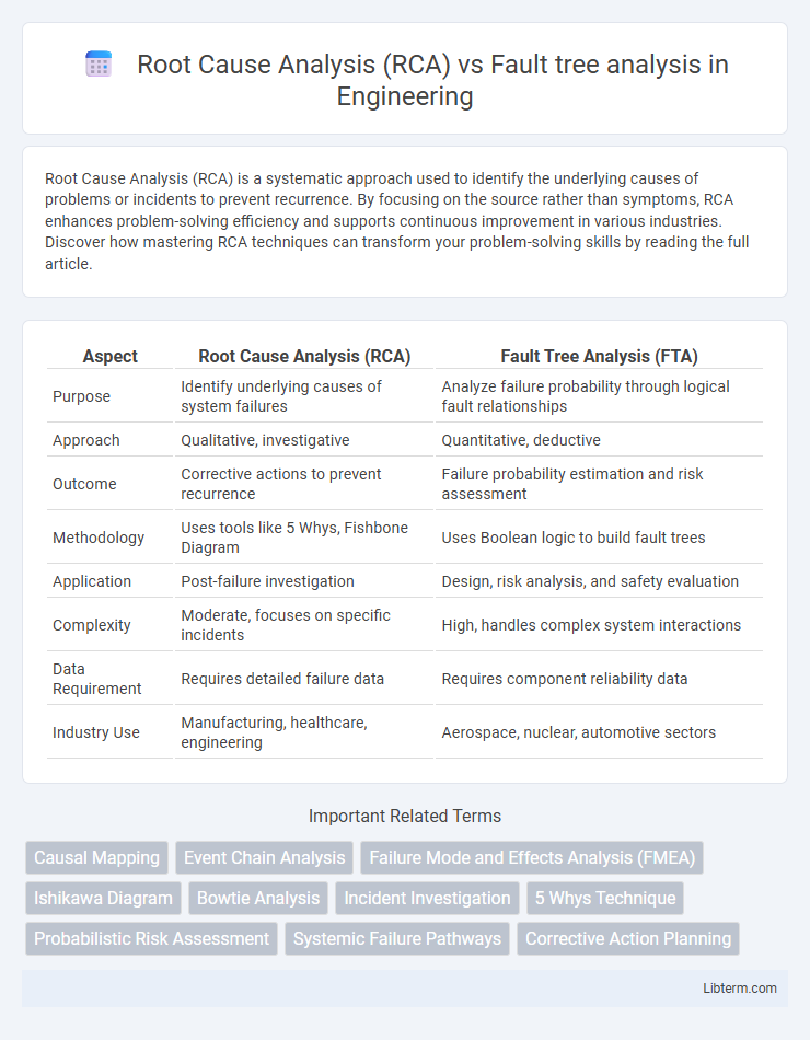 Fault tree analysis vs Root Cause Analysis (RCA) in Engineering - What is The Difference?