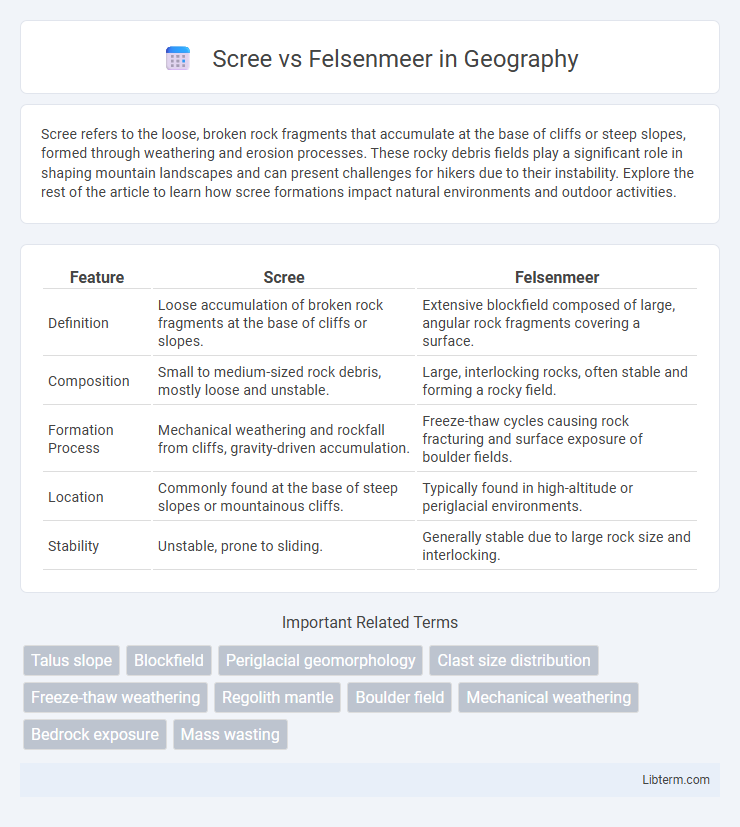 Felsenmeer vs Scree in Geography - What is The Difference?