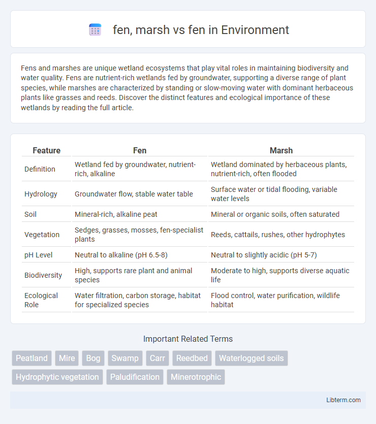 fen vs fen, marsh in Environment - What is The Difference?