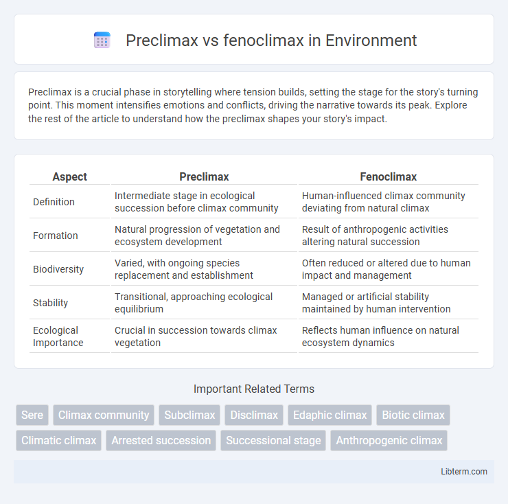 fenoclimax vs Preclimax in Environment - What is The Difference?