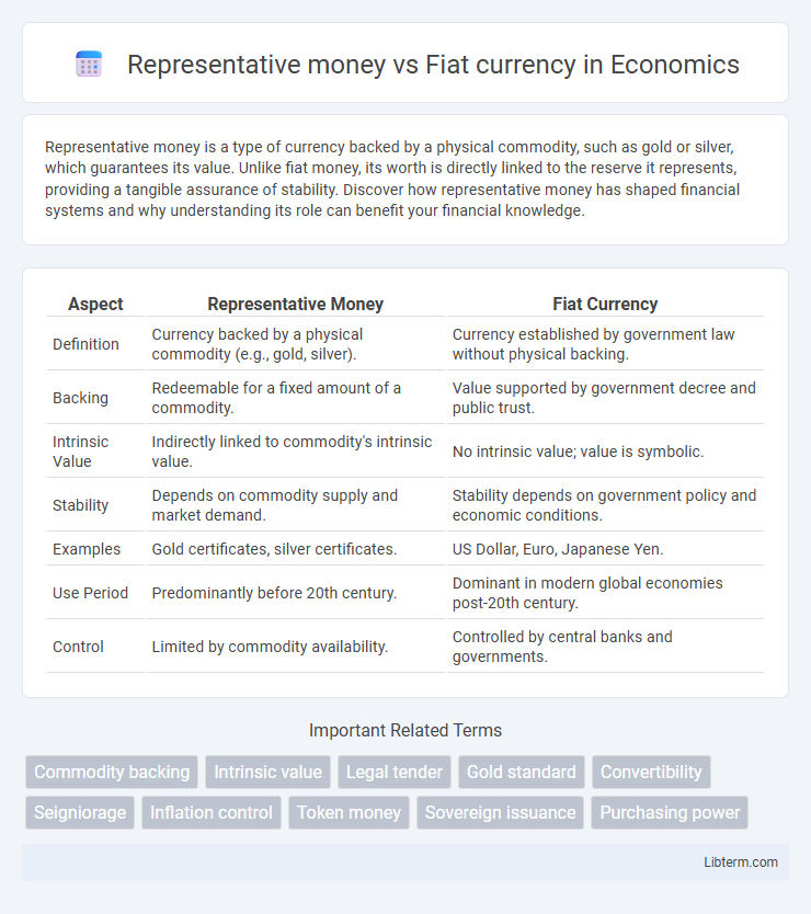 Fiat currency vs Representative money in Economics - What is The Difference?
