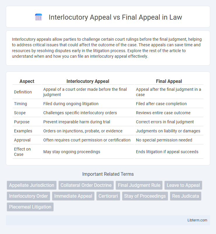 Final Appeal vs Interlocutory Appeal in Law - What is The Difference?