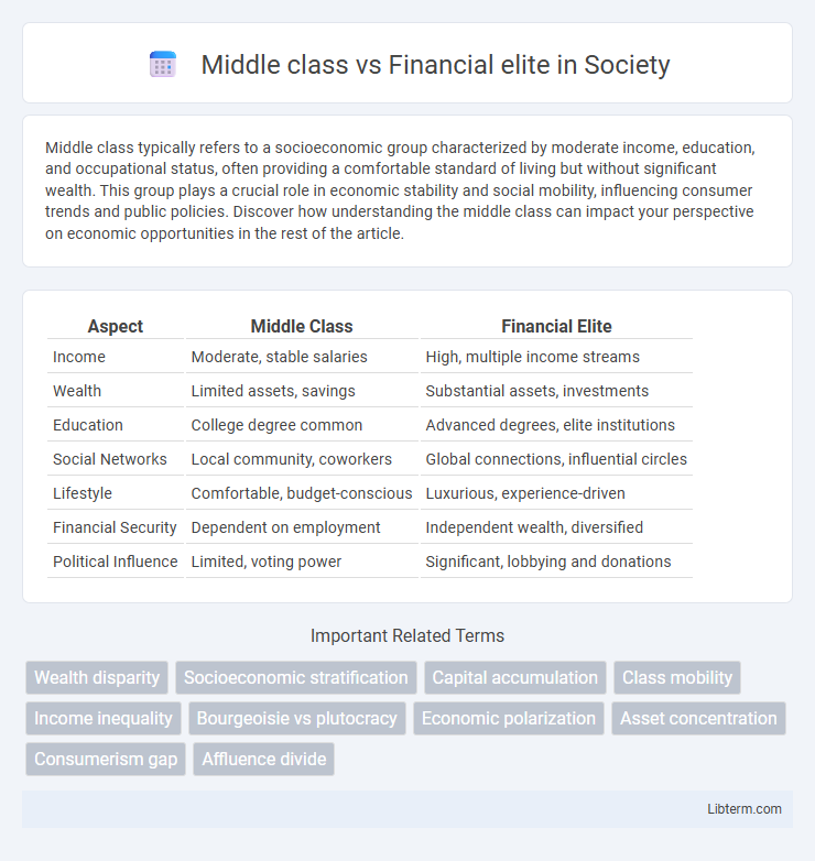 Financial elite vs Middle class in Society - What is The Difference?