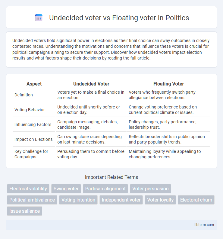 Floating voter vs Undecided voter in Politics - What is The Difference?
