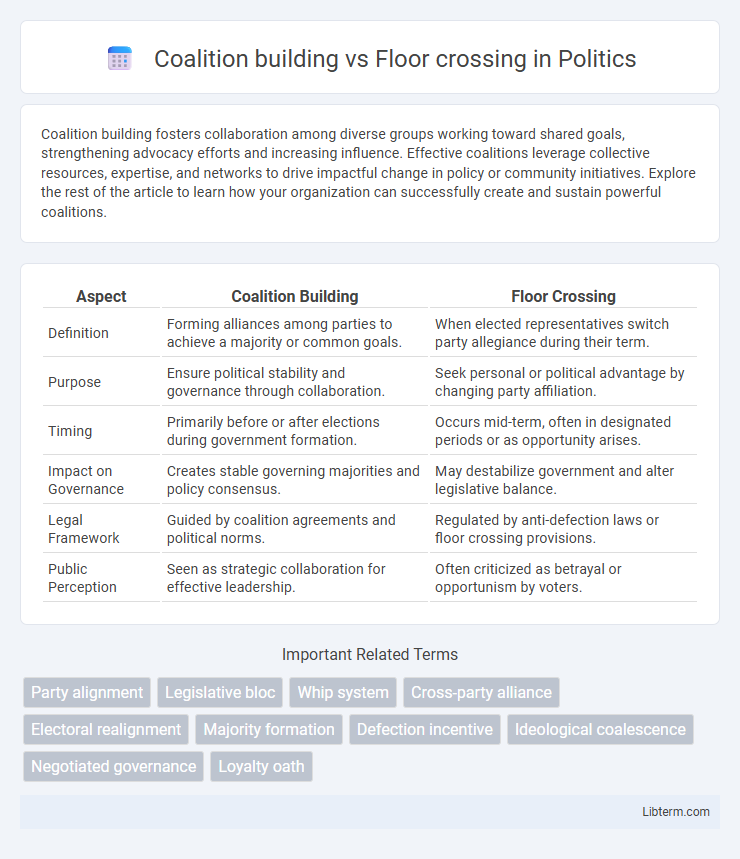 Floor crossing vs Coalition building in Politics - What is The Difference?