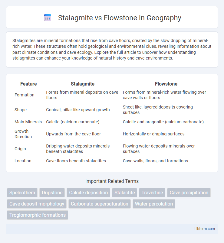 Flowstone vs Stalagmite in Geography - What is The Difference?